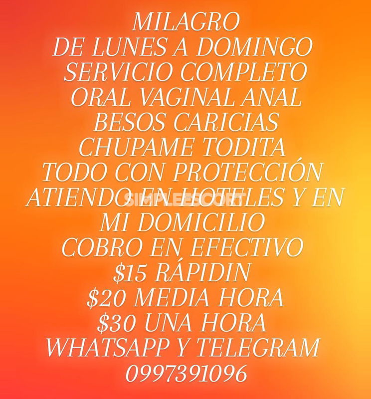Prepagos 🇪🇨 Ecuatoriana en Milagro: 997391096 - ORAL + VAGINA + ANAL 